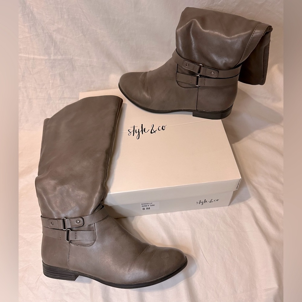 Style & Co Riding Boots grey size 8